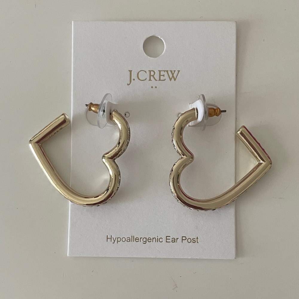 NWT: J. Crew Factory Heart Earrings